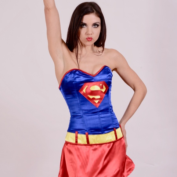 Quality Handmade USA Cosplay Bat Girl Corset Steel Boned  22" - Picture 8 of 15